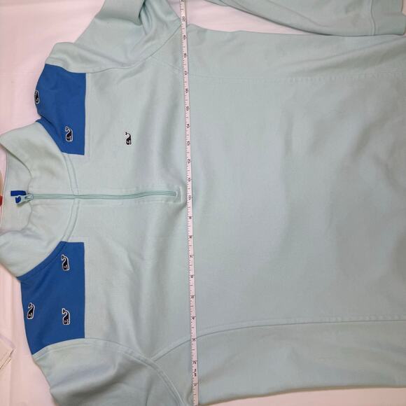 Vineyard Vines Women’s Whale Quarter-Zip Pullover Mint Blue Size M - Picture 9 of 9